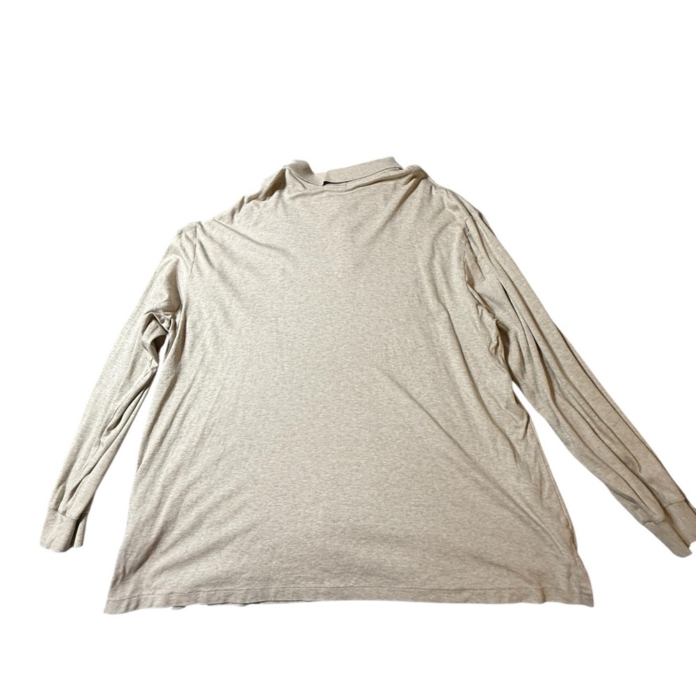 Polo Ralph Lauren Mens 3XLT Tall Beige/cream Long Sleeve Polo Shirt - Picture 3 of 3